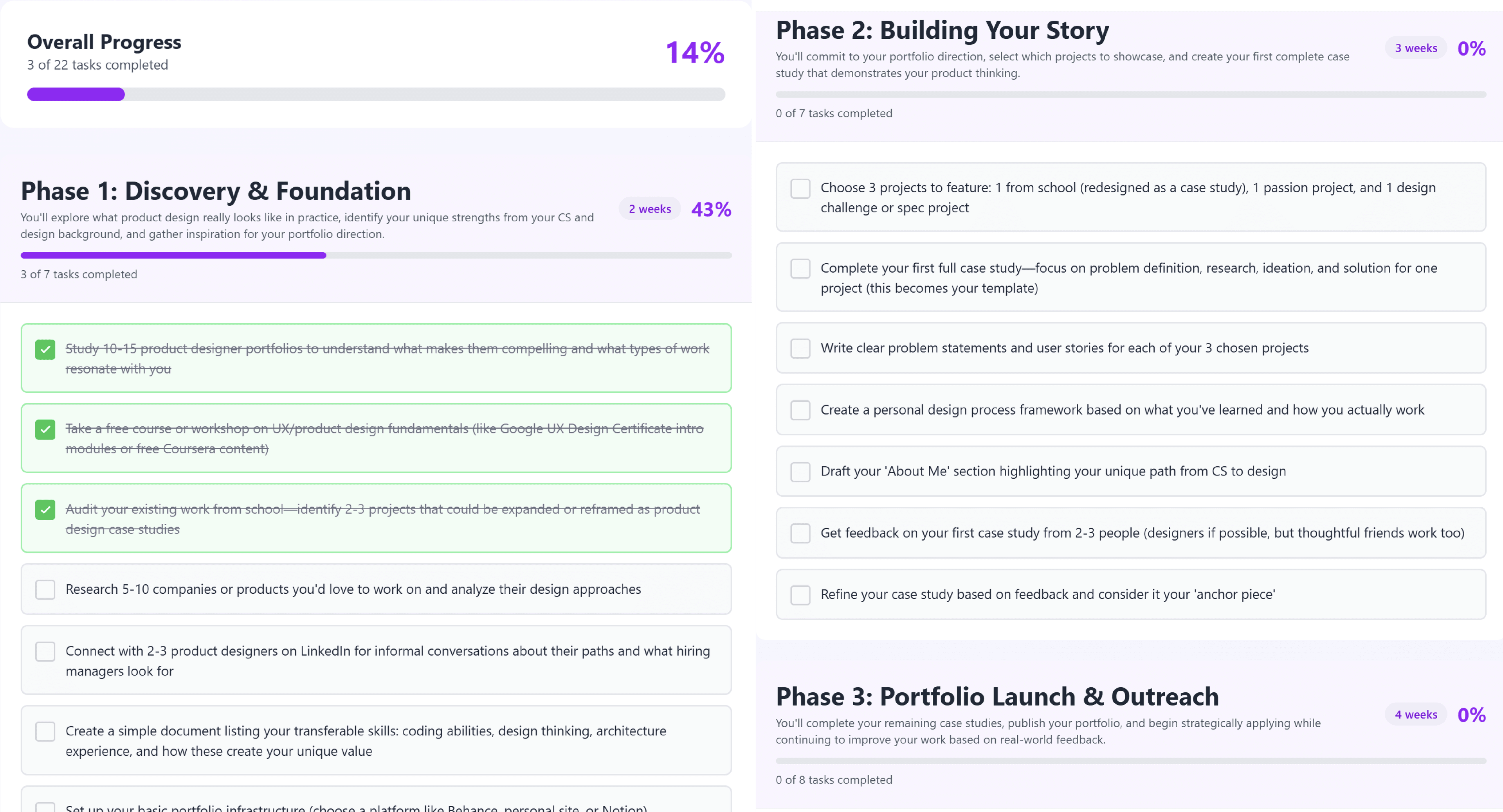 Progress Tracking screenshot